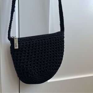 Chic Navy Blue Crochet Shoulder Bag